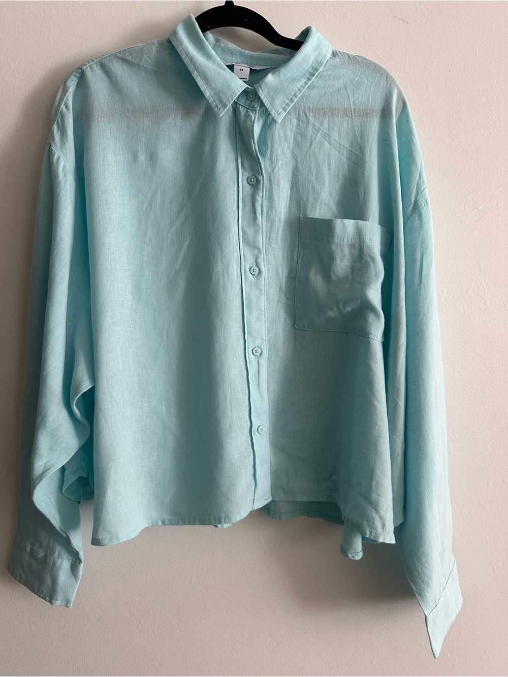 Light Weight Baby Blue Button-Up Shirt